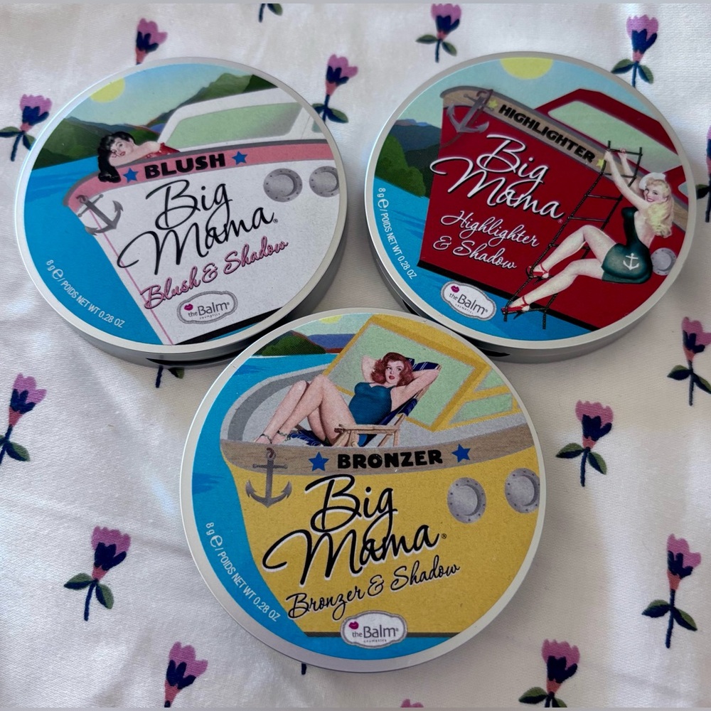 New The Balm Cosmetics Big Mama Trio: Blush, Highlighter, Bronzer